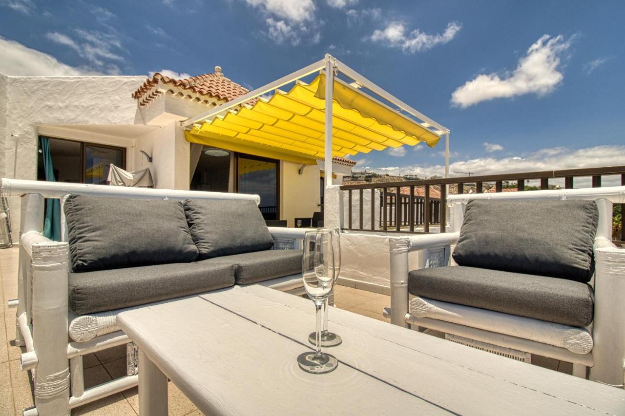 Penthouse Sea View Jacuzzy Terrace & Pool Apartment Playa Feñabe Bagian luar foto