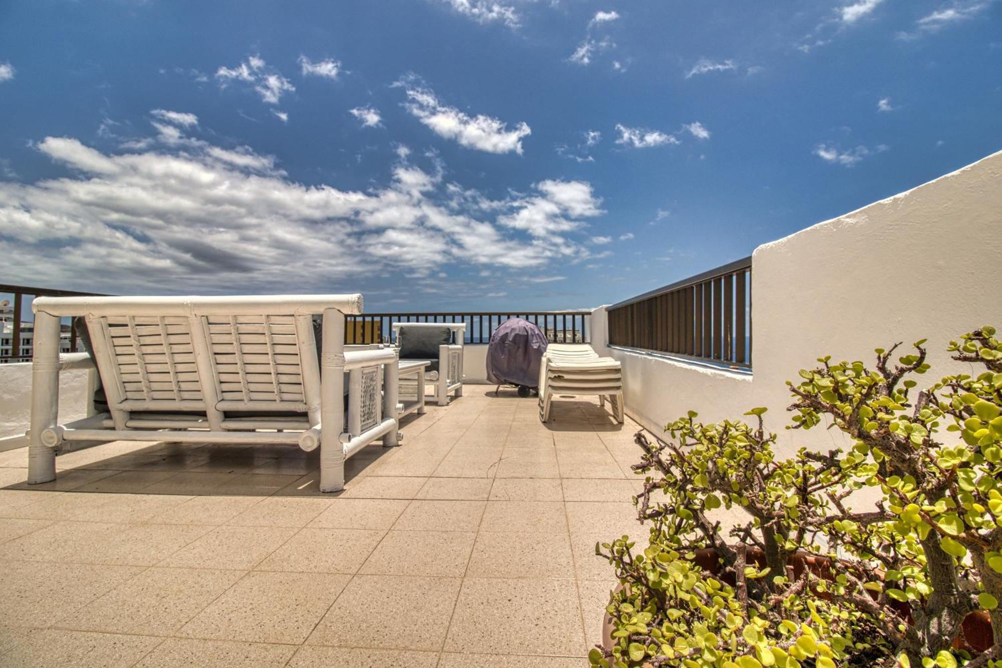 Penthouse Sea View Jacuzzy Terrace & Pool Apartment Playa Feñabe Bagian luar foto