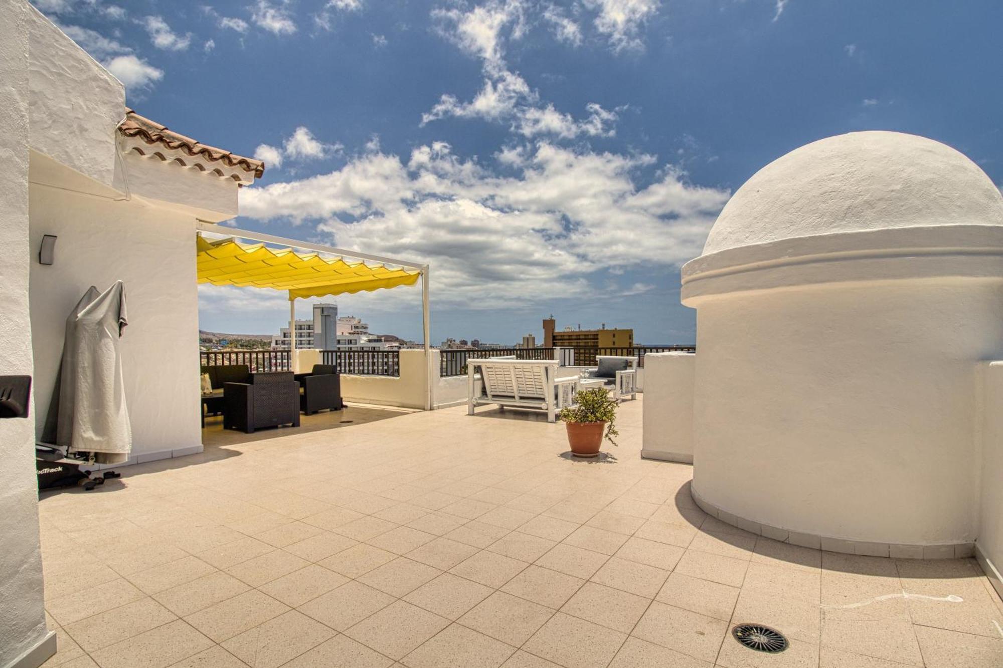Penthouse Sea View Jacuzzy Terrace & Pool Apartment Playa Feñabe Bagian luar foto