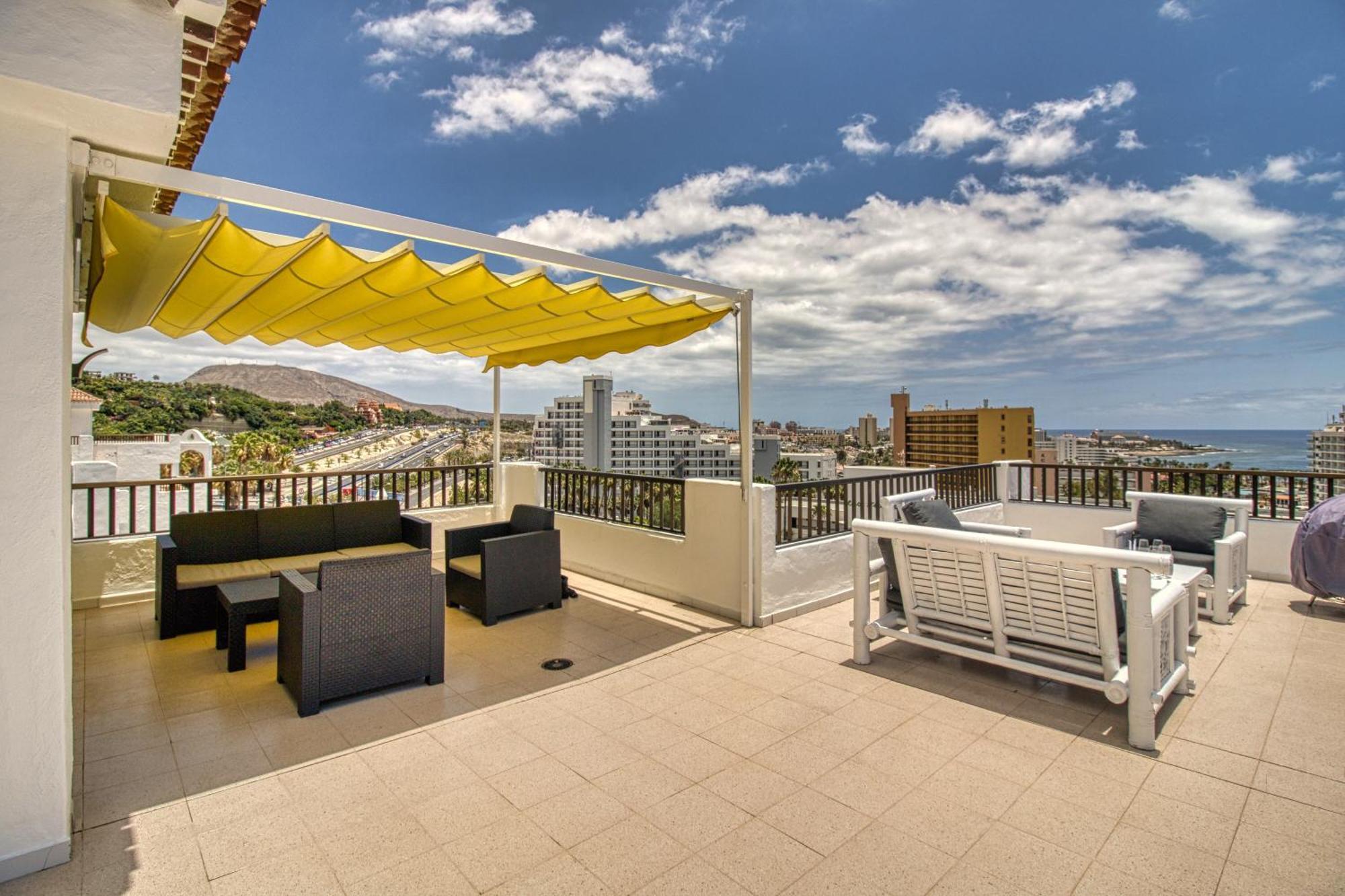 Penthouse Sea View Jacuzzy Terrace & Pool Apartment Playa Feñabe Bagian luar foto
