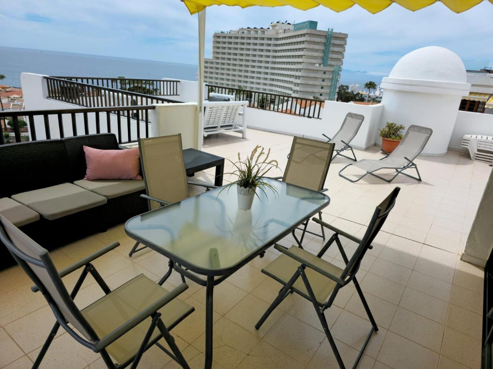 Penthouse Sea View Jacuzzy Terrace & Pool Apartment Playa Feñabe Bagian luar foto