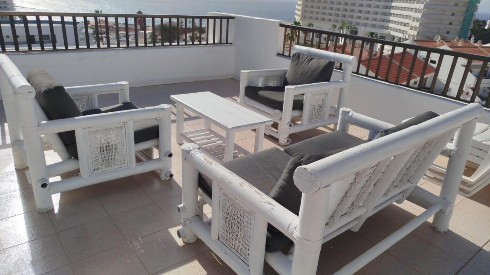 Penthouse Sea View Jacuzzy Terrace & Pool Apartment Playa Feñabe Bagian luar foto