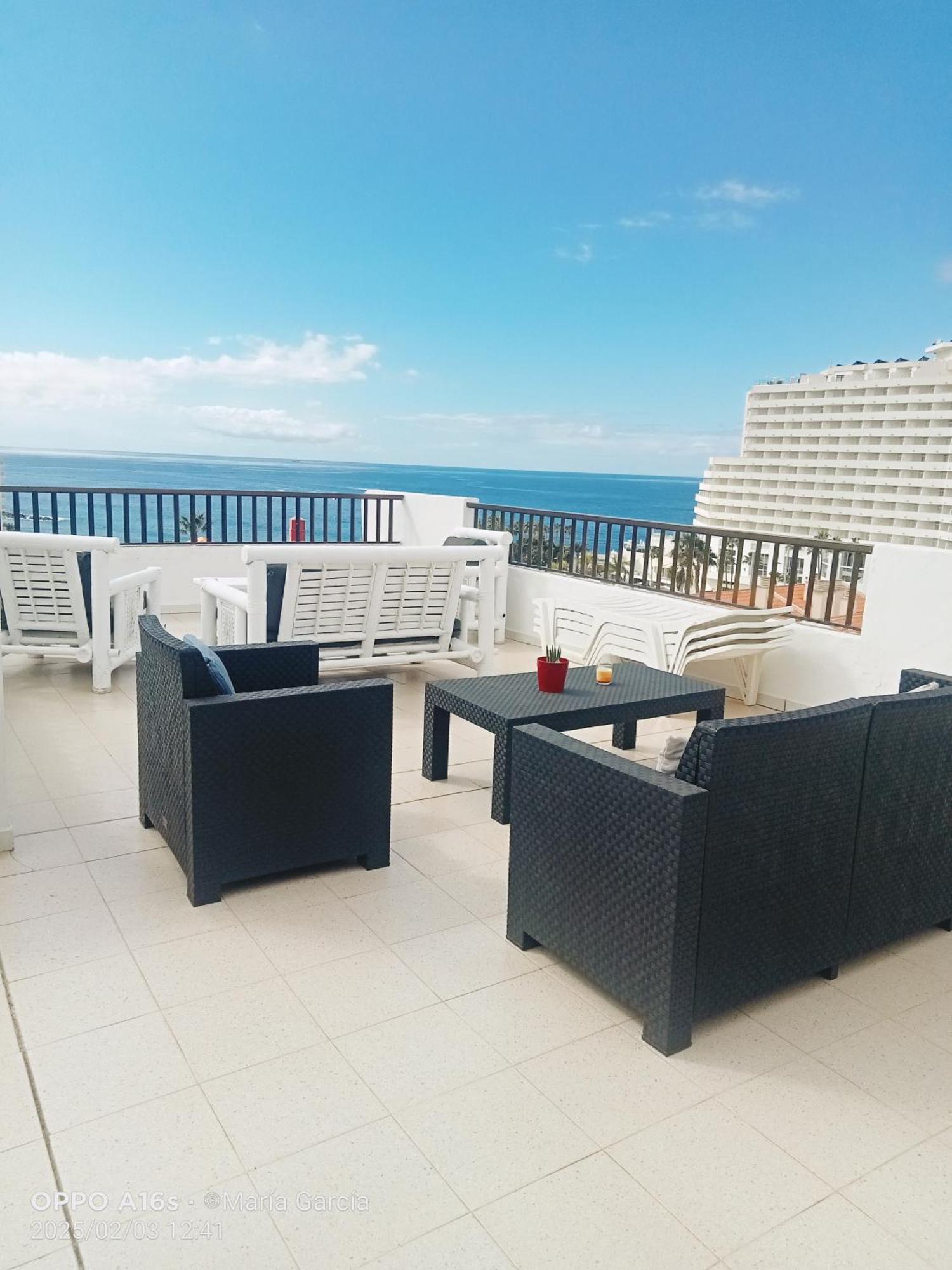 Penthouse Sea View Jacuzzy Terrace & Pool Apartment Playa Feñabe Bagian luar foto