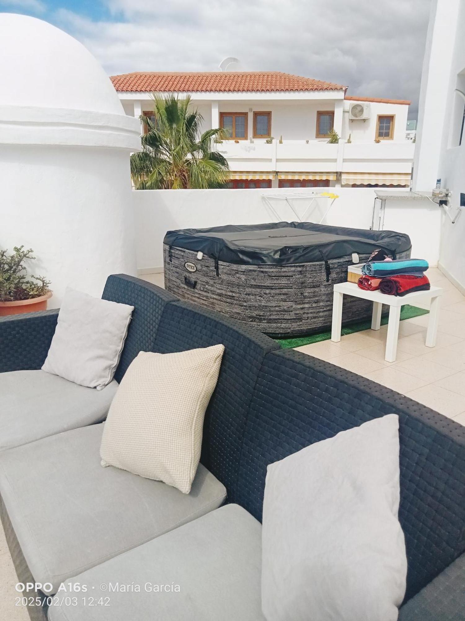 Penthouse Sea View Jacuzzy Terrace & Pool Apartment Playa Feñabe Bagian luar foto